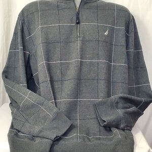 Nautica Men's Charcoal Zip-Up Sweater